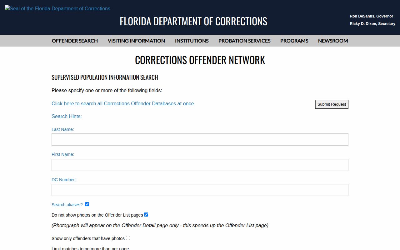 Pinellas County parole and probation FDC supervision lookup